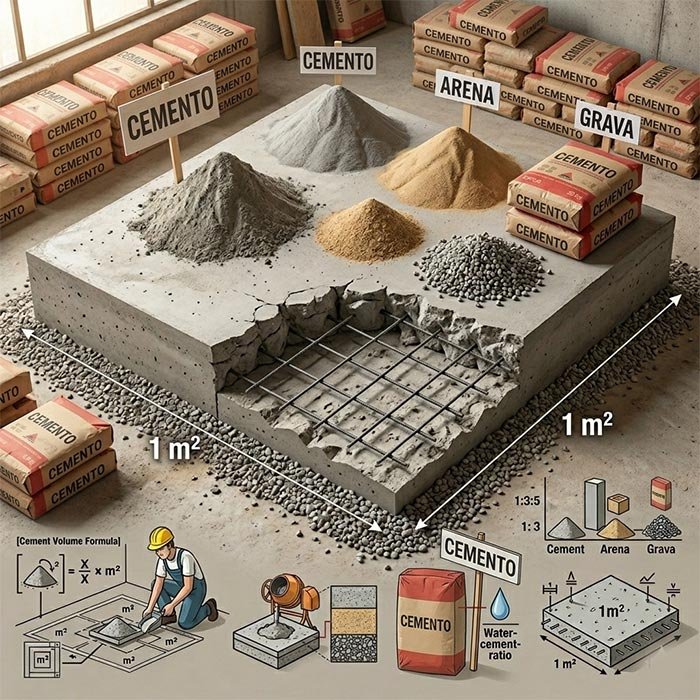 cuanto cemento se necesita por metro cuadrado