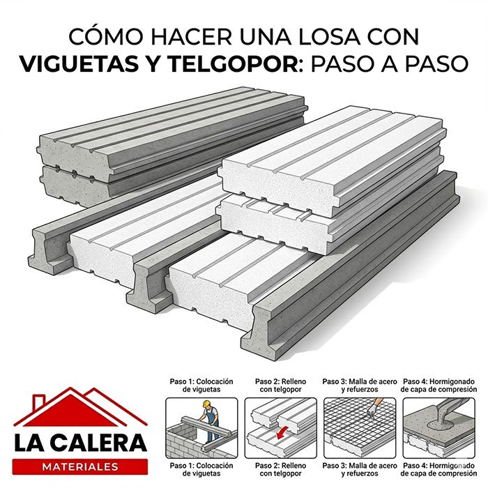 Cómo hacer una losa con viguetas y telgopor