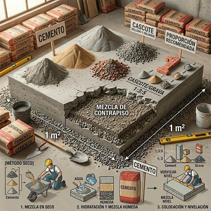 mezcla para contrapiso