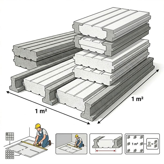 cuantas viguetas por metro cuadrado